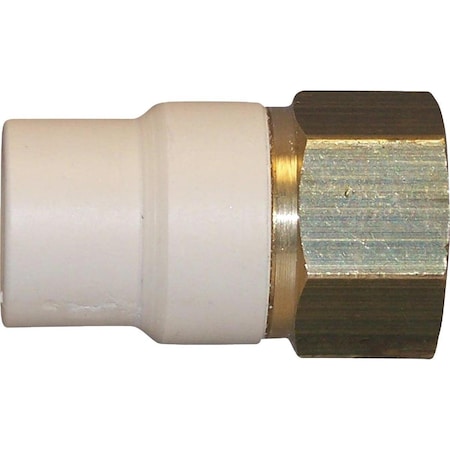 Charlotte Pipe And Foundry 1/2 In. Slip x Brass FIP CPVC Transition Adapter CTS 02206B 0600HA